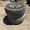 Pair of 44x18.00-20 turf tires on Newholland 8 bolt wheels