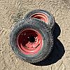 Pair of 29x12.50-15 turf tires on Kubota 6 bolt wheels