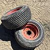 Pair of 29x12.50-15 turf tires on Kubota 6 bolt wheels