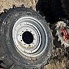Pair of unused 14.9 28 tires on 10bolt wheels