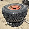 Pair of 44x18.00-20 turf tires on Kubota 8 bolt wheels
