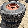 Pair of 44x18.00-20 turf tires on Kubota 8 bolt wheels