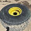Pair of 22.5 L x16.1 turf tires on John Deere 8 bolts wheels