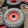 Pair of 610R470 turf tires on Kubota 8 bolt wheels