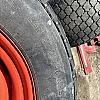 Pair of 22.5-16.1 turf wheels on Kubota 8 bolt wheels