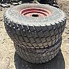 Pair of 44x18.00-20 tires on Kubota 6 bolt wheels