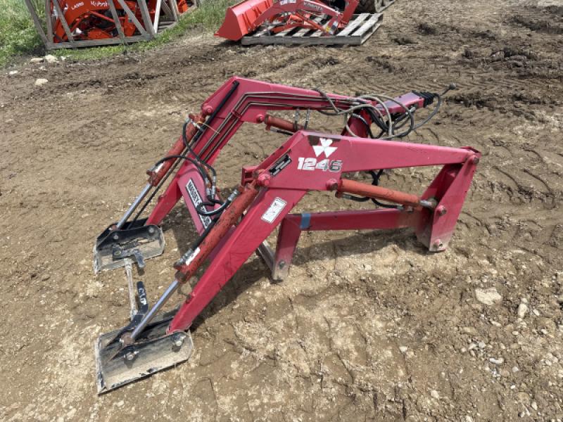 2012 Massey Ferguson 1246 loader with brackets and valve